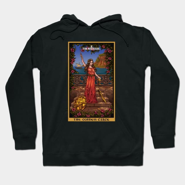 The Goddess Circe The Magician Tarot Card Hoodie by TheGhoulishGarb